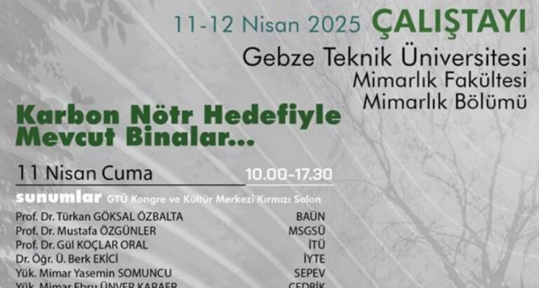 GTÜ’de 4. Mimarlık ve Enerji Çalıştayı